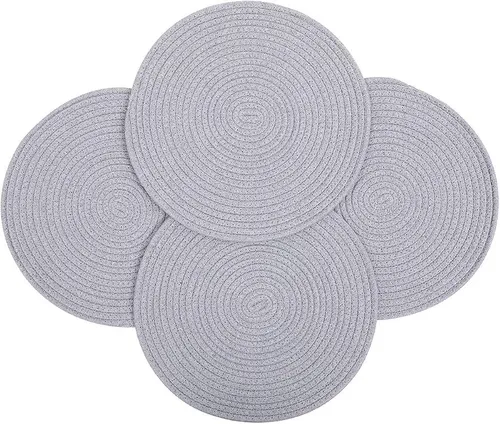 Grey Charger Placemat - Set of 4