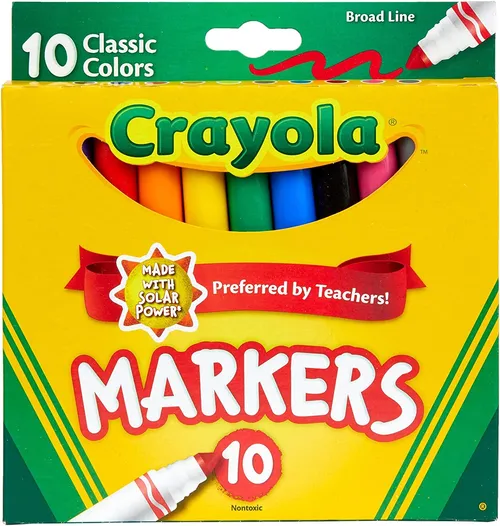 Crayola Broad Line Markers, Classic Colors 