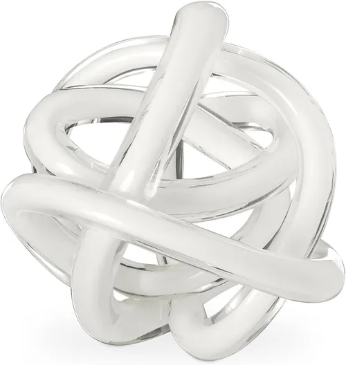 Hand Blown Glass Infinity Knot Sculpture