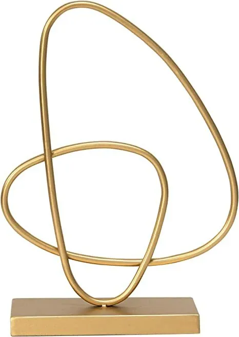Gold Abstract Tabletop Sculpture