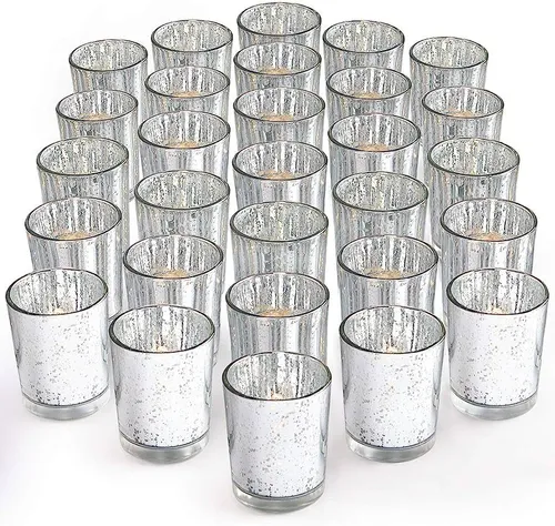 Speckled Silver Votives