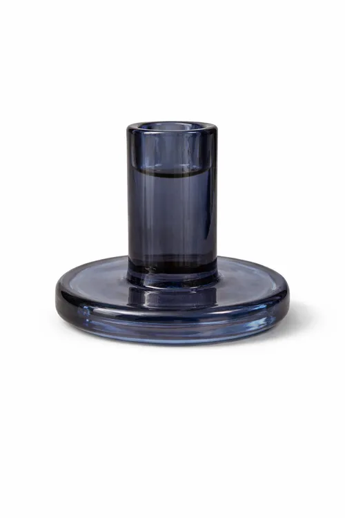 Blue Taper Candle Holders