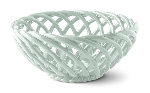 Light Blue Ceramic Basket