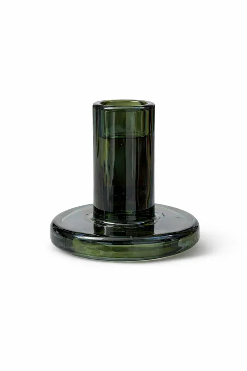 Green Taper Candle Holders