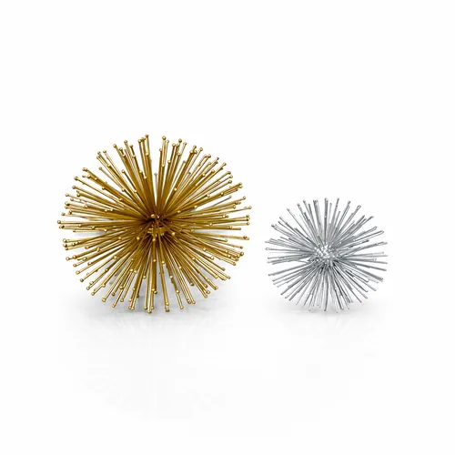 Gold and Silver Wire Ball Set