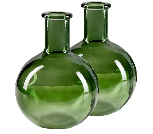 Green Glass Vases