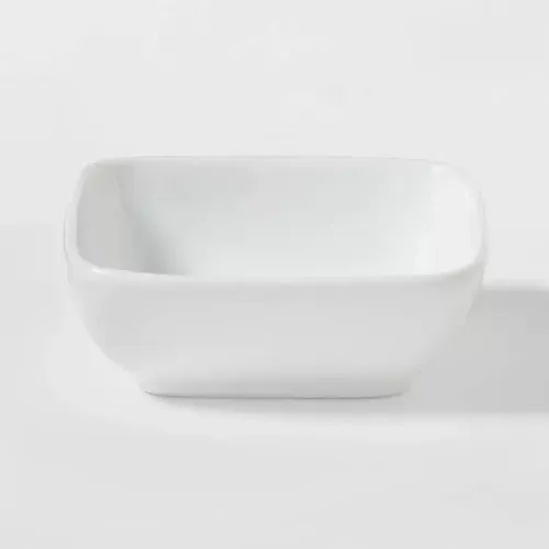 Porcelain Square Dip Bowl White 4oz 
