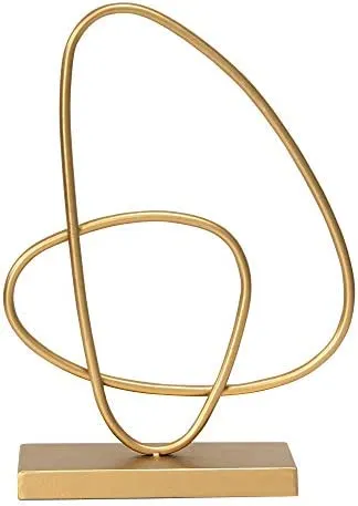 Gold Abstract Tabletop Sculpture 