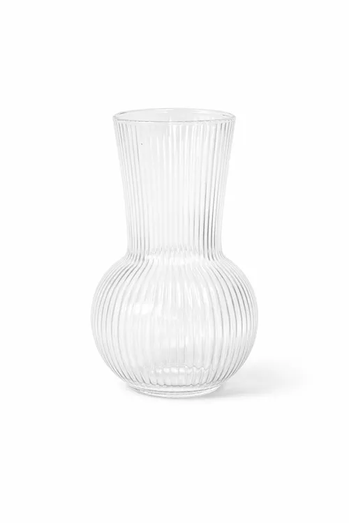 Small Ridged Glass Vase