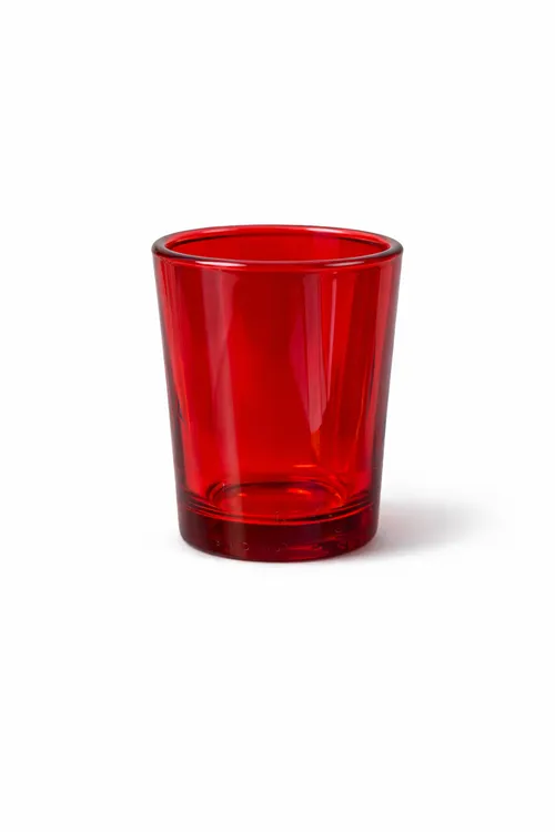 Red Glass Votive Holders