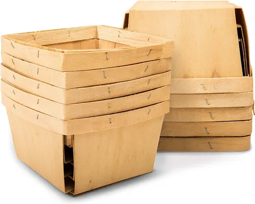 One Quart Wooden Baskets