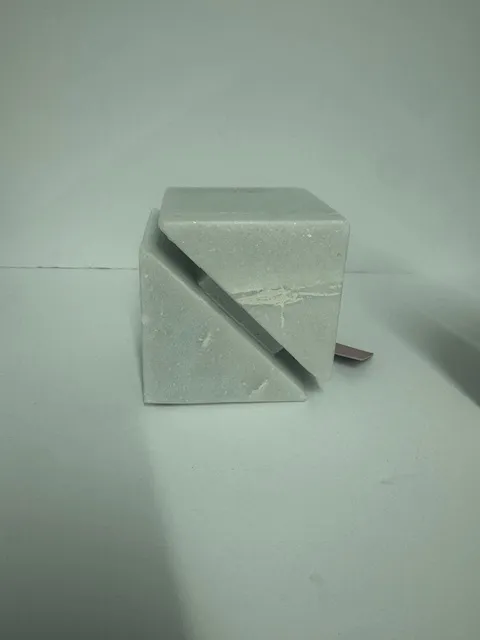White Marble Bookend