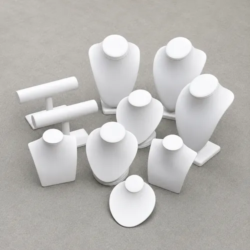 White Leather Jewelry Display Bundle