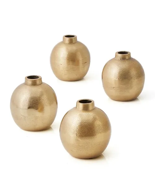 Gold Floral Bud Vase