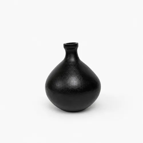 Blackened Metal Rustic Vase