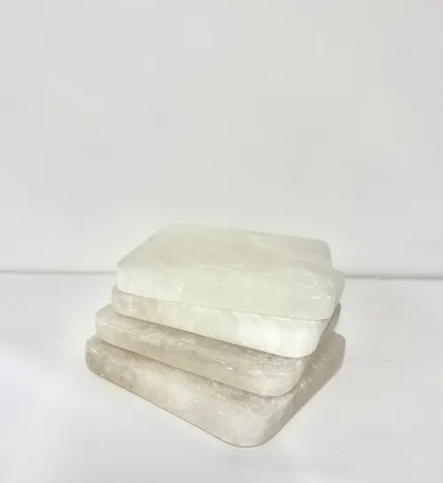 Alabaster Coasters, Set of 4