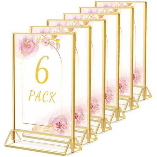 Acrylic Gold Menu Holder 5.25