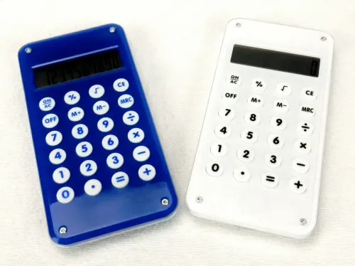 Blue Portable Pocket Calculator