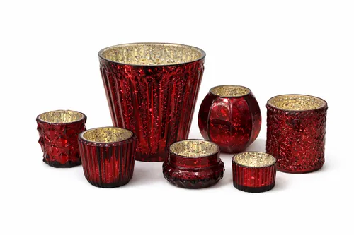 Assorted Red Votive Holders