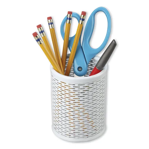 Metal Pencil Cup- White 