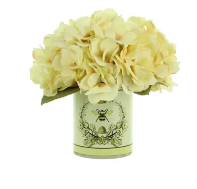 Hydrangea Floral Arrangement in French Bee Pot