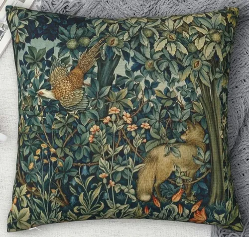 Green Pheasant Pillow Cover