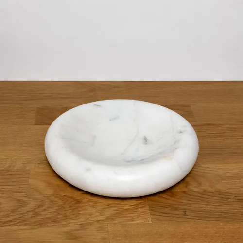 Round White Marble Dish