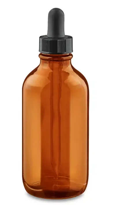 Glass Dropper Bottles - 4 oz, Amber