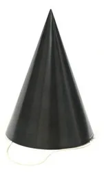 Solid Black Party Hat
