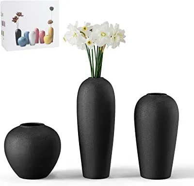 Matte Black Vases 