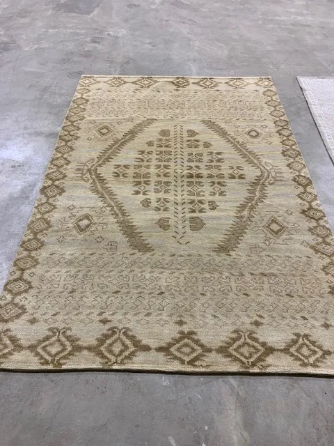Brown Geometric Rug 6x9