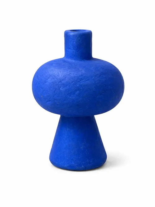 Abstract Blue Ceramic Vase