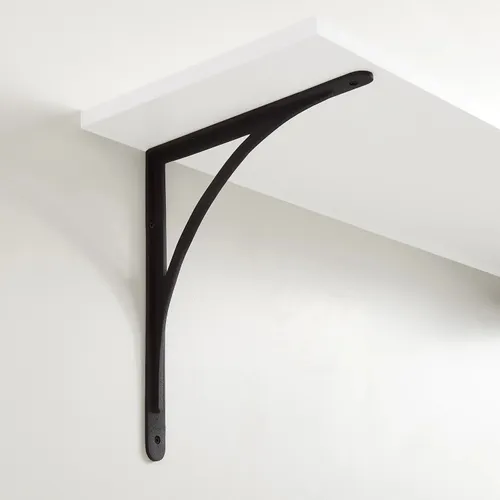 Black Curved Shelf Bracket 