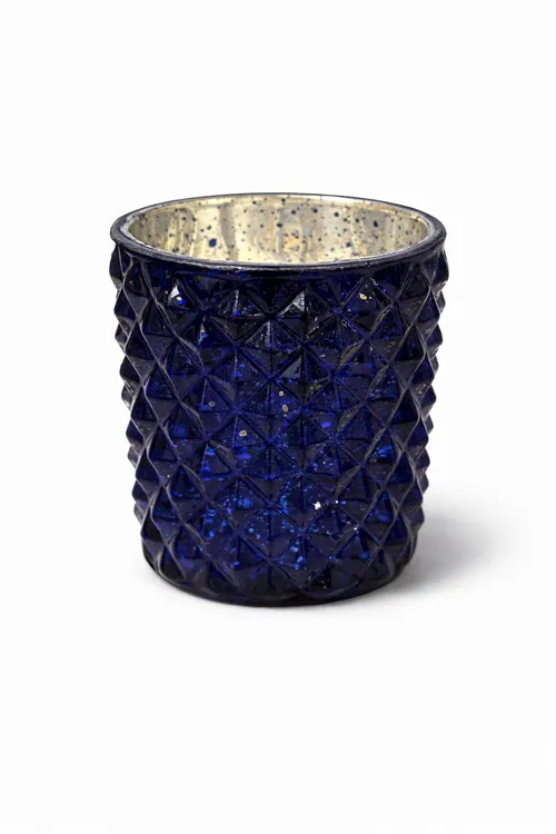 Spiky Blue Votive Holder