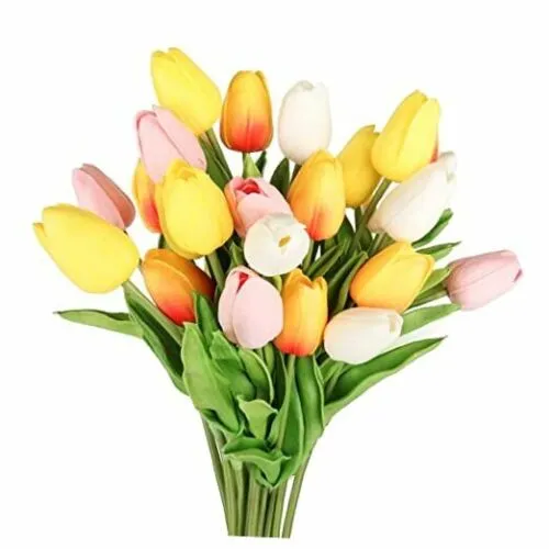 Artificial Multicolor Tulips 