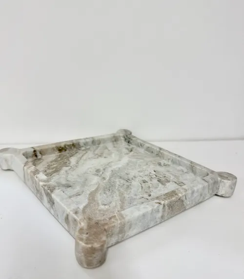  Marble Catchall Tray Off-White