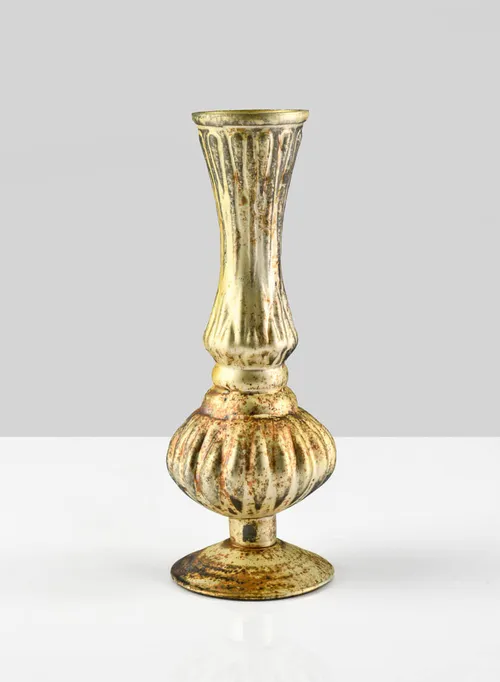 Gold Diamond Glass Bud Vase