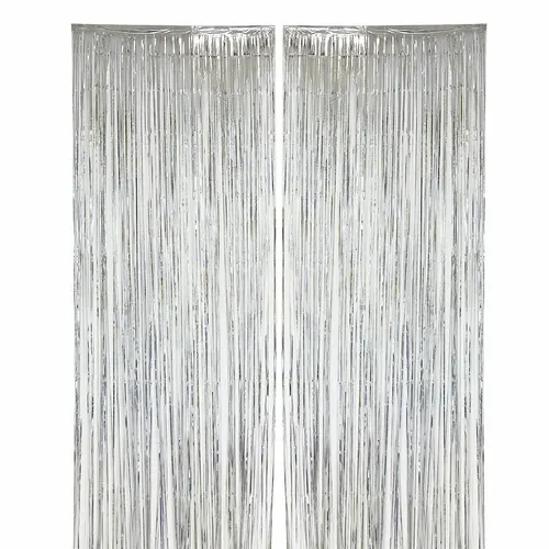 Silver Foil Fringe Curtain 