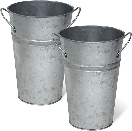 Rustic Metal Flower Vase 