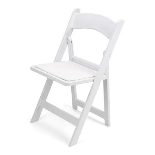 White Resin Folding Chair