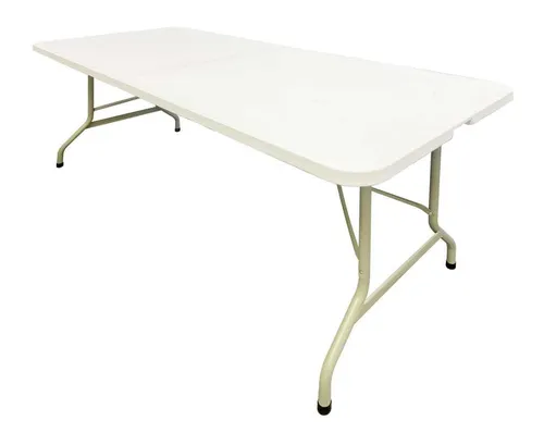 8' Rectangle Heavy-Duty Folding Plastic Table