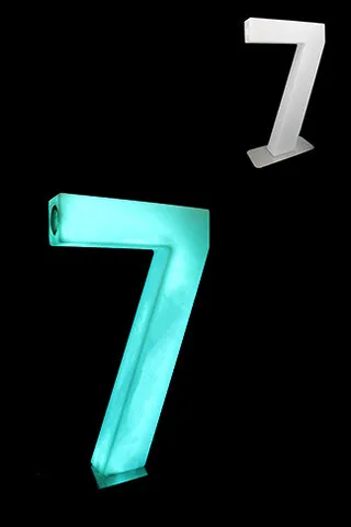 LED Number 7 with remote/adapter