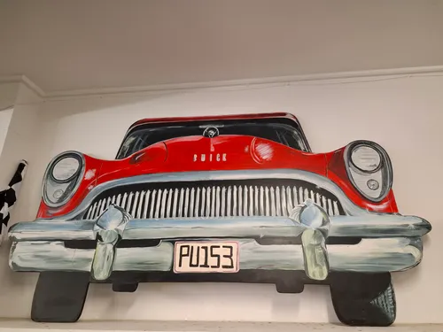 Vintage Red Buick Car Prop (free standing)