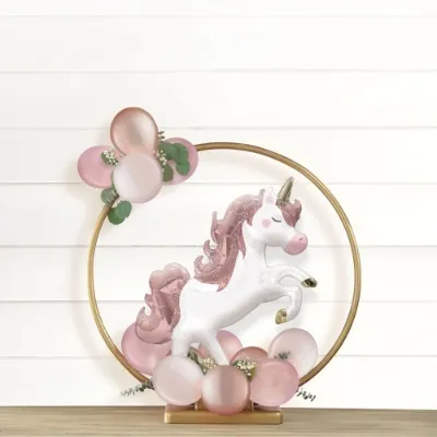 Gold Balloon Hoop Table Centrepieces