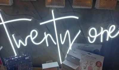 Neon Light Twenty One 85cm Cool White -includes adapter -12V