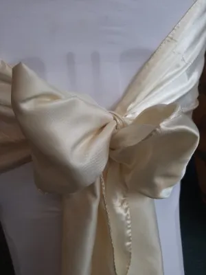 Egg Shell Satin Sash