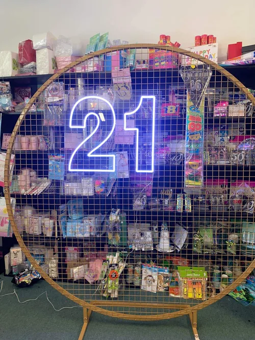 Neon Light Number 21 -includes adapter -12V