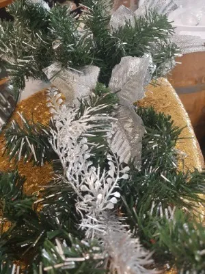 Christmas Garland Silver 180cm