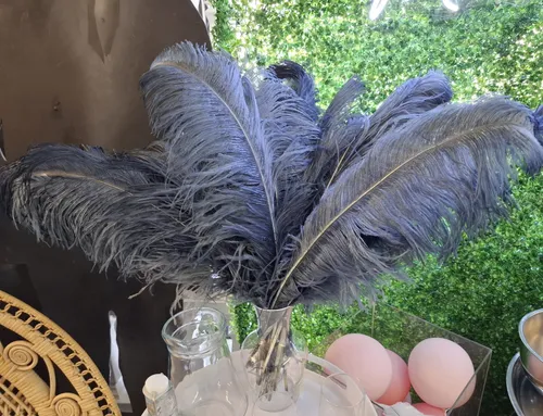 Ostrich Feathers -Blue (Large) (per feather)