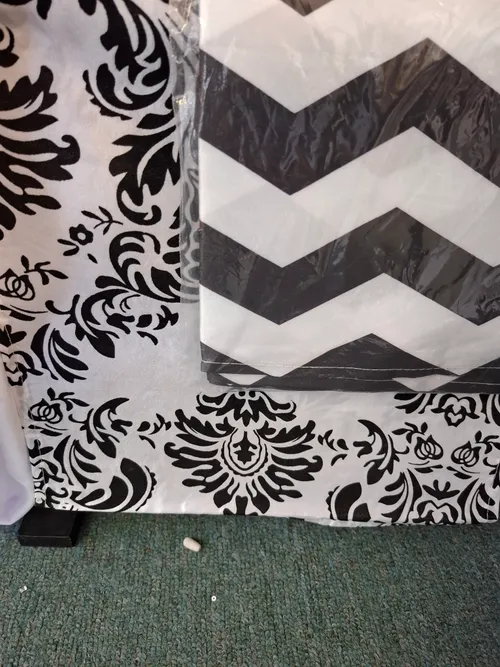 Black & White Patterned Satin Sash